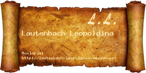 Lautenbach Leopoldina névjegykártya